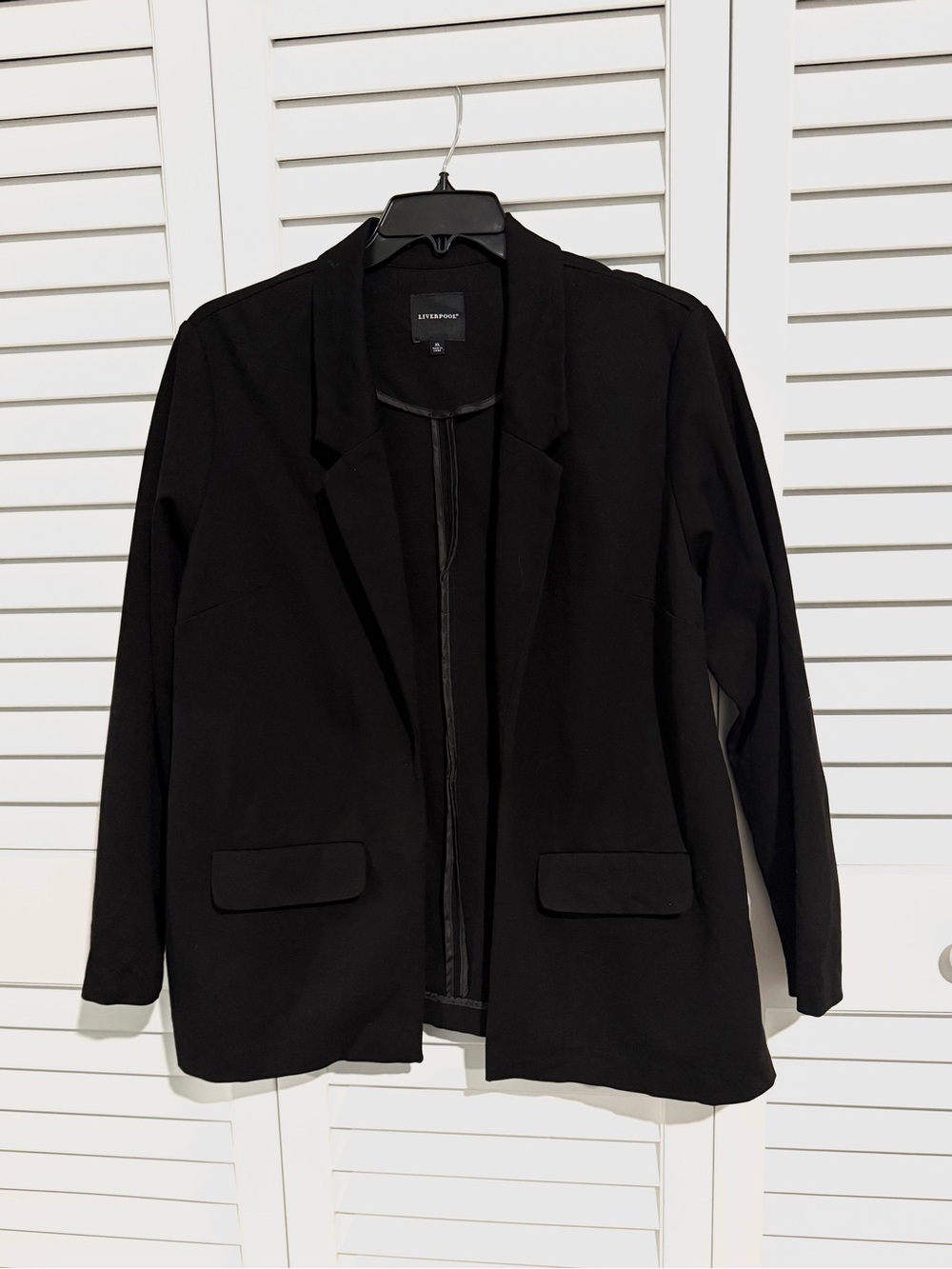 LIVERPOOL LOS ANGELES Boyfriend Blazer Open Front Black Capsule Classic XL
